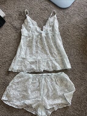 Baby blue sleep set  Linea Donatella Lace Camisole & Shorts